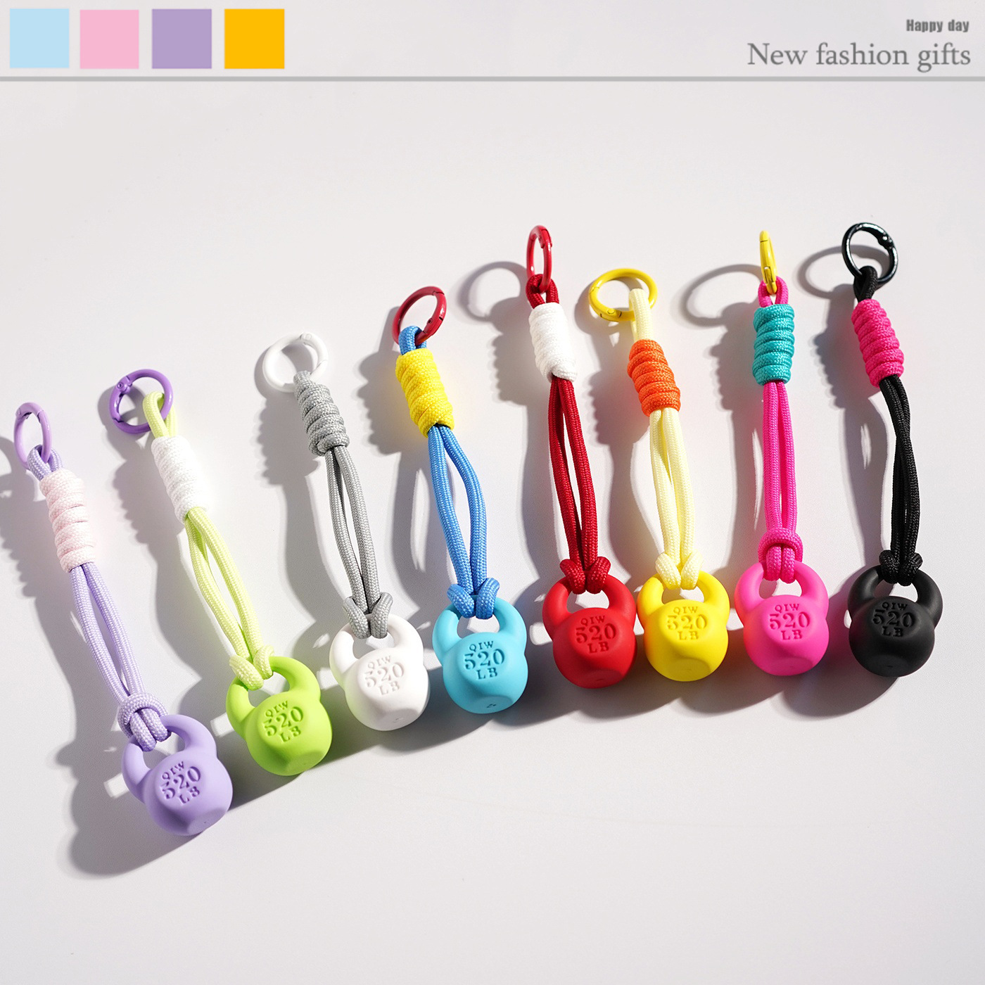 Health Wellness Gifts - New Kettlebell Pendant Fitness Series Keychains