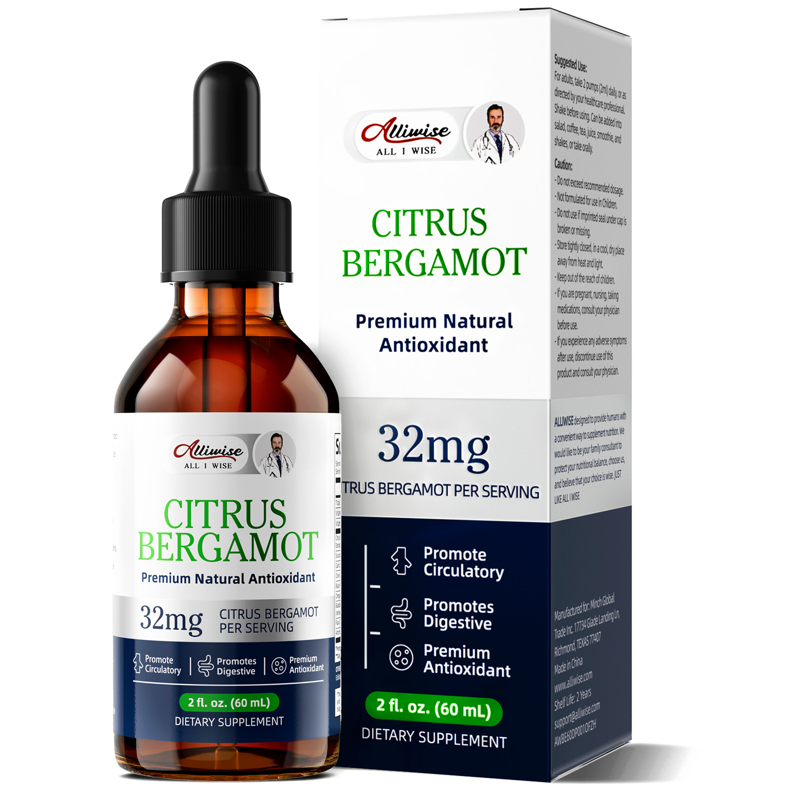 Alliwise Bergamout Extract Dro - Health Wellness Day review and price