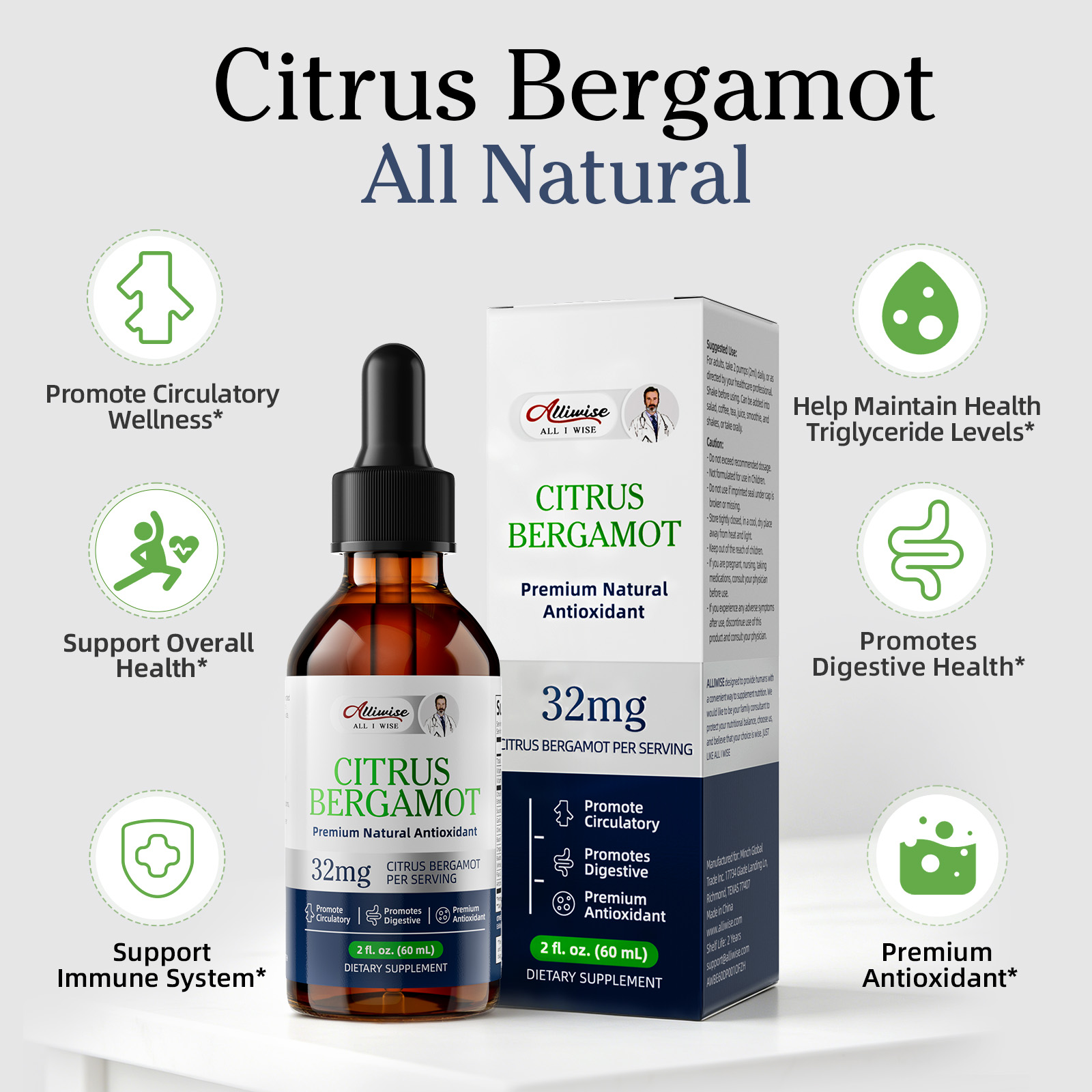Alliwise Bergamout Extract Dro - Health Wellness Day review and price